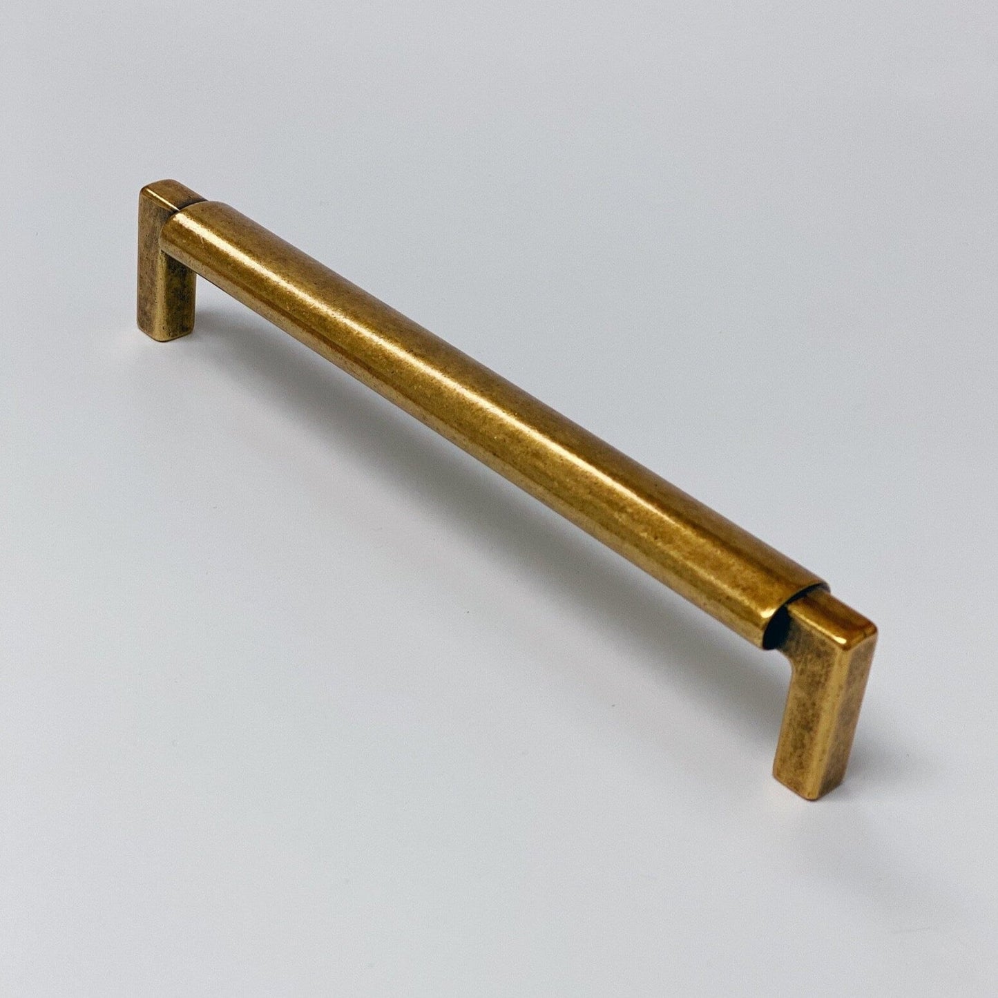 U-Shaped "Florence" Cabinet Knob and Drawer Pulls in Antique Brass