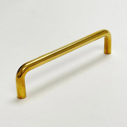 Unlacquered Brass "Tubular" Cabinet Knob and Wire Drawer Pulls