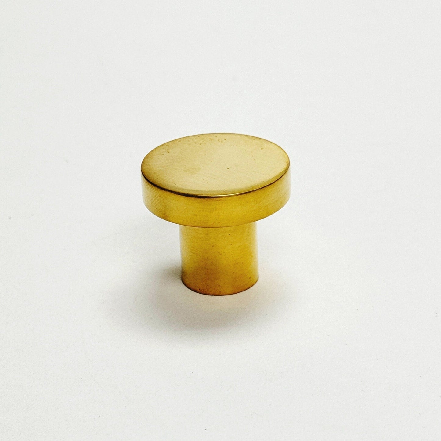Unlacquered Brass "Tubular" Cabinet Knob and Wire Drawer Pulls