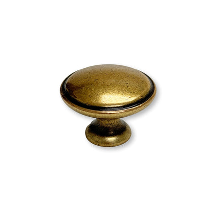 Backplate Antique Brass "Portofino" Drawer Pull and Knob