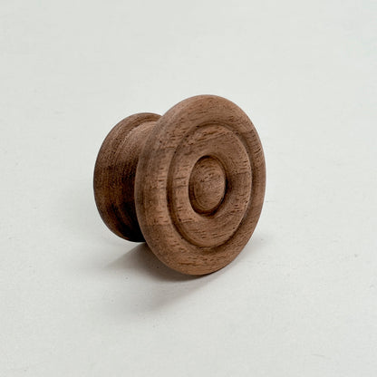 Round Walnut Cabinet Knob "Palmer" Wood Knob