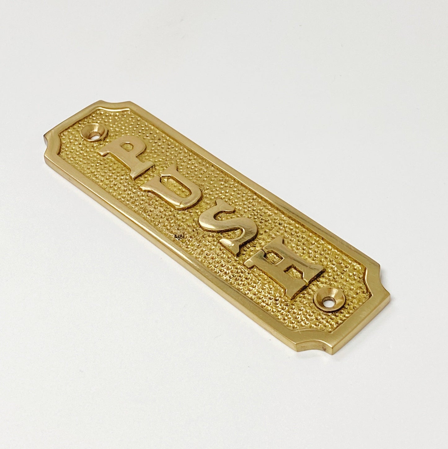 Brass "Push" Door Sign 1-5/16” W x 4-1/2” H - Brass Door Sign