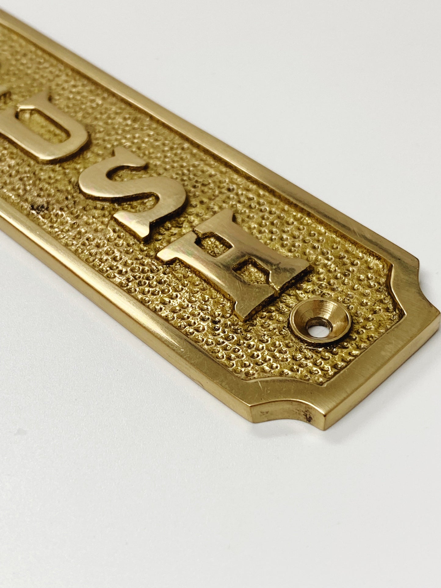 Brass "Push" Door Sign 1-5/16” W x 4-1/2” H - Brass Door Sign