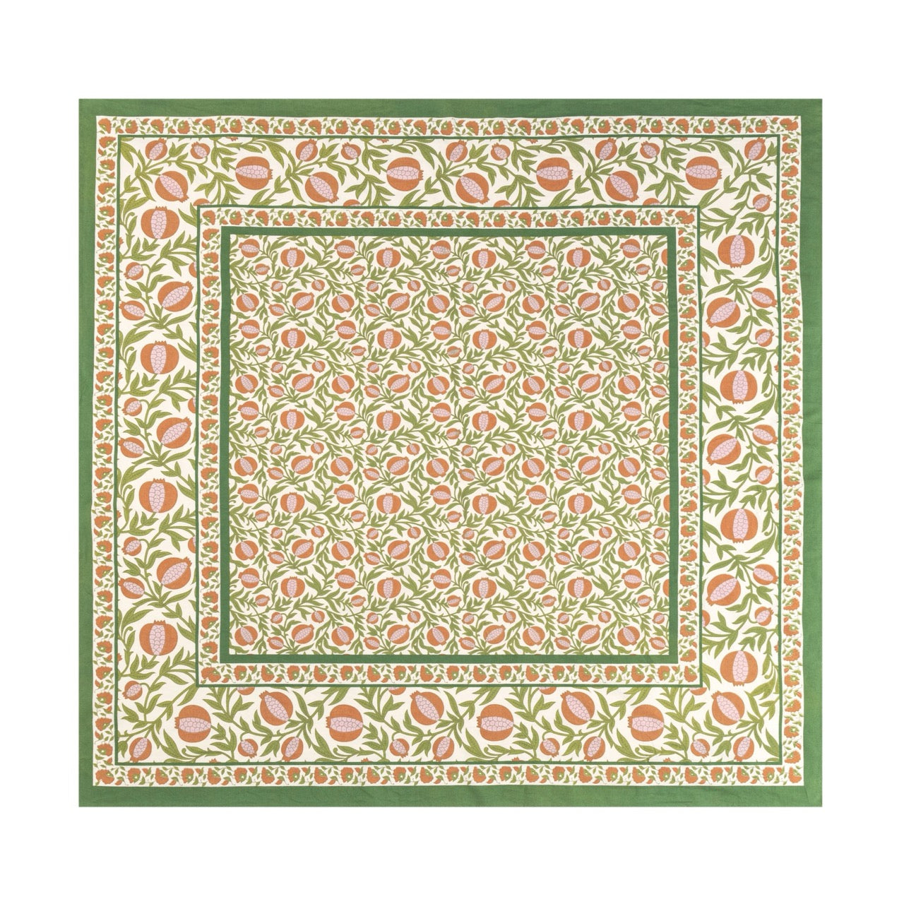 French Tablecloth Grenadine Orange & Green-Out of Stock