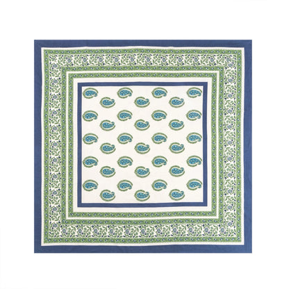 French Tablecloth Cassis Blue & Green
