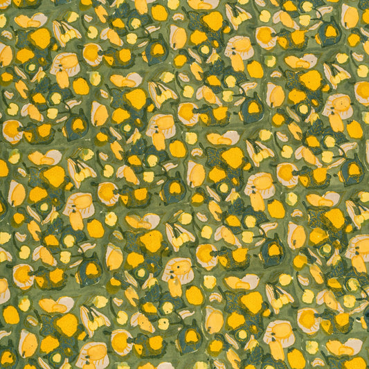French Tablecloth Fruit Yellow & Green