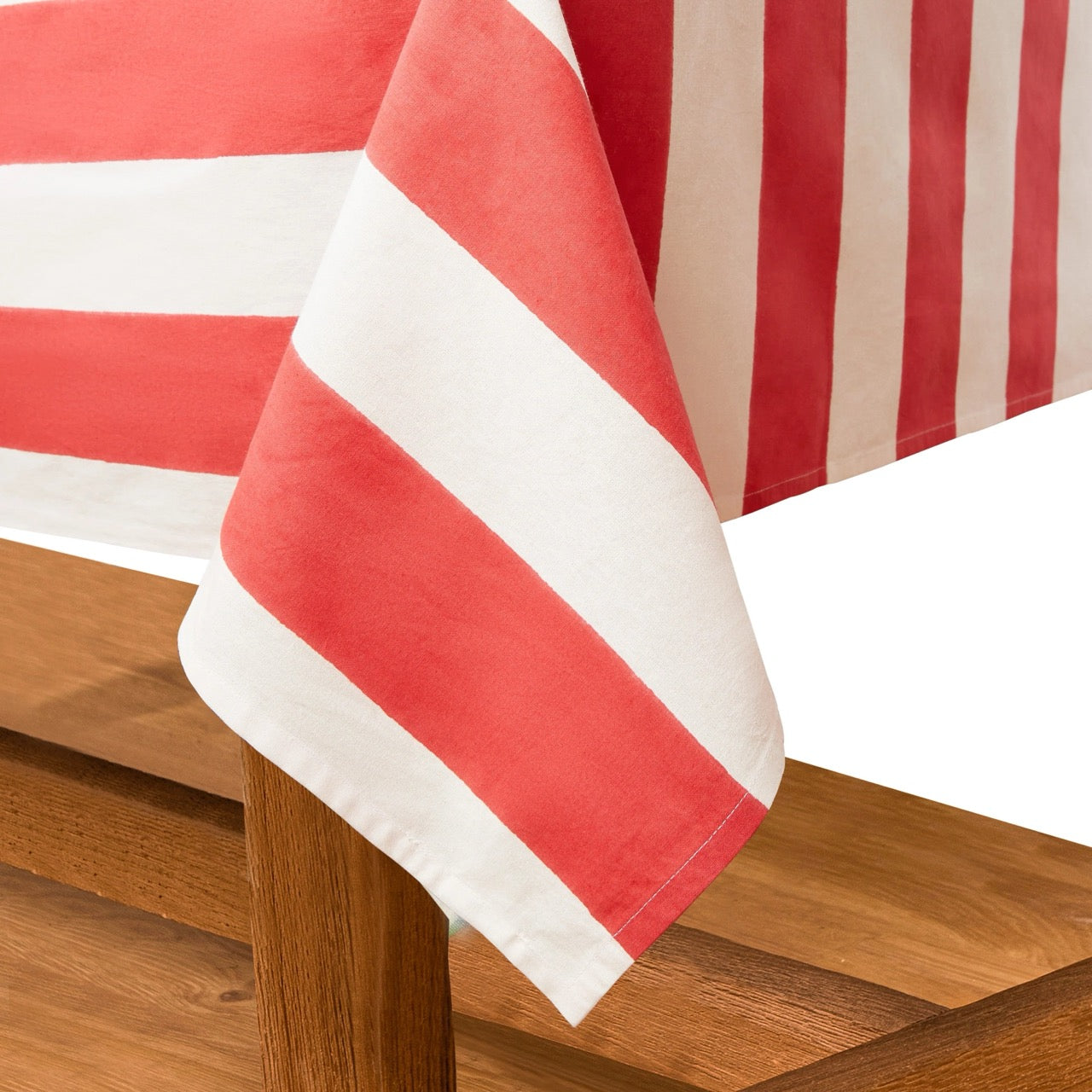 French Tablecloth St. Tropez Red Stripes