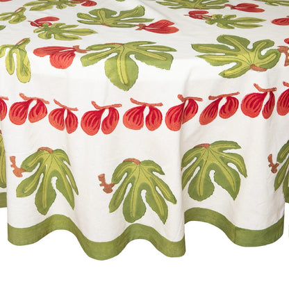 French Tablecloths Fig Red & Green-Discontinued