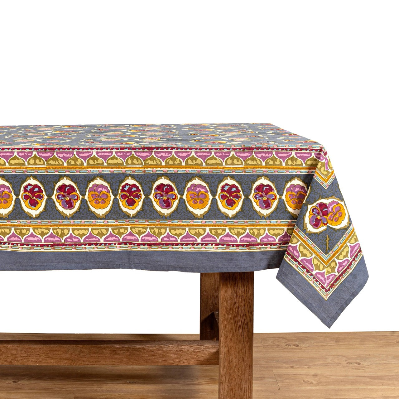 French Tablecloth Pansy Red & Grey - Out of Stock