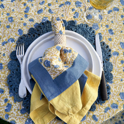 French Tablecloth Meadows Blue & Green