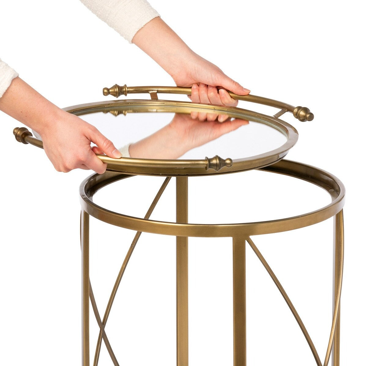 Hampton Round Tray Serving Cart