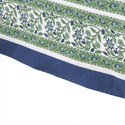 French Tablecloth Cassis Blue & Green