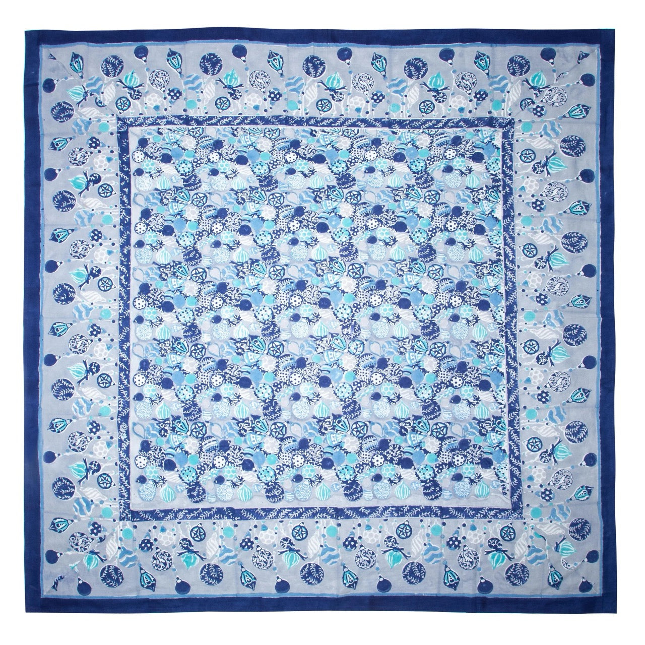 French Tablecloth Ornaments Blue - Out of Stock