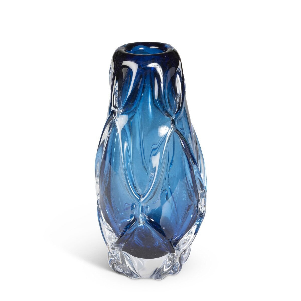 Tidal Glass Vase, Blue, Large