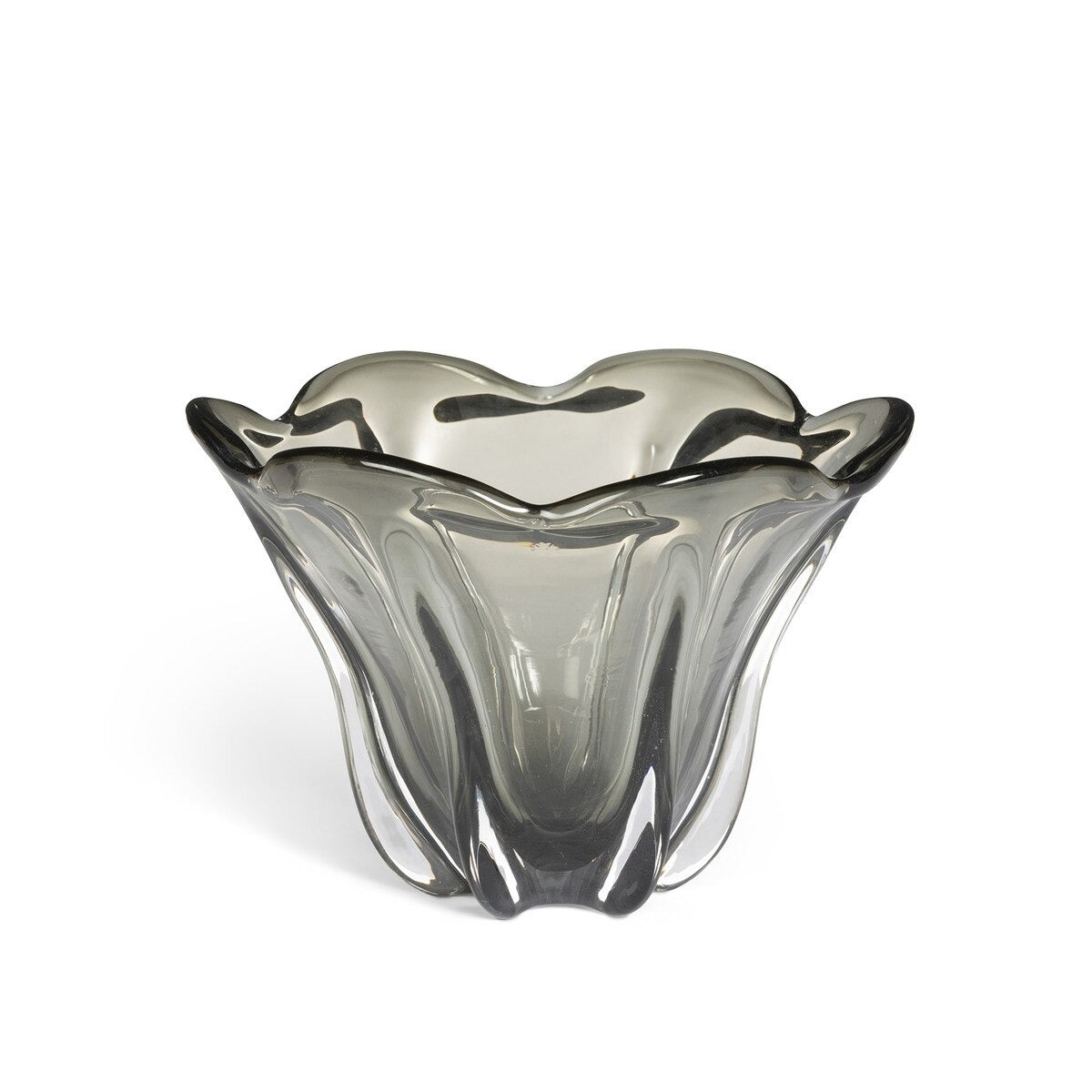 Tulip Glass Bowl, Smoke, Small