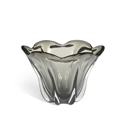 Tulip Glass Bowl, Smoke, Small