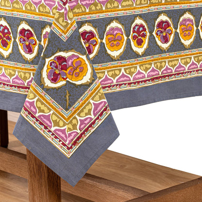 French Tablecloth Pansy Red & Grey - Out of Stock