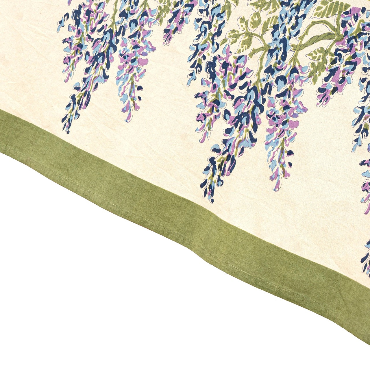 French Tablecloth Wisteria Green & Blue