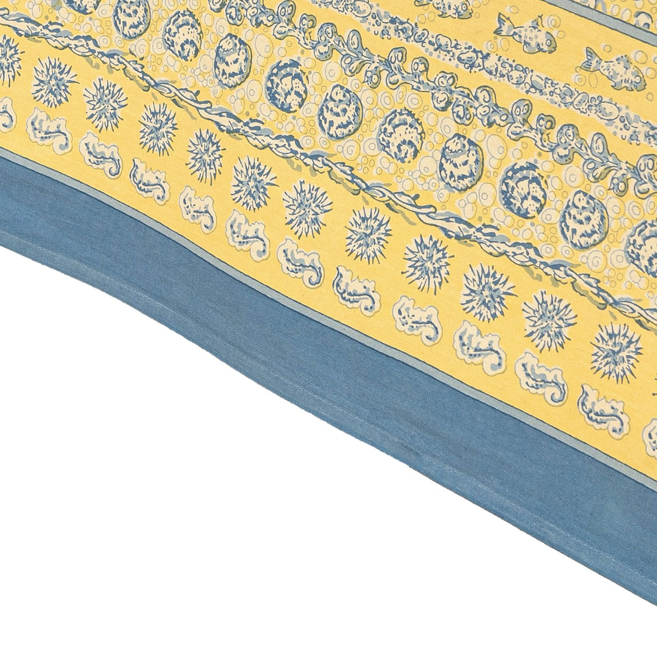 French Tablecloth La Mer Blue & Yellow