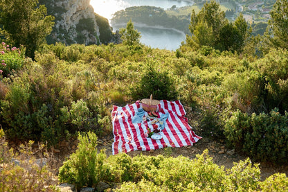 French Tablecloth St. Tropez Red Stripes