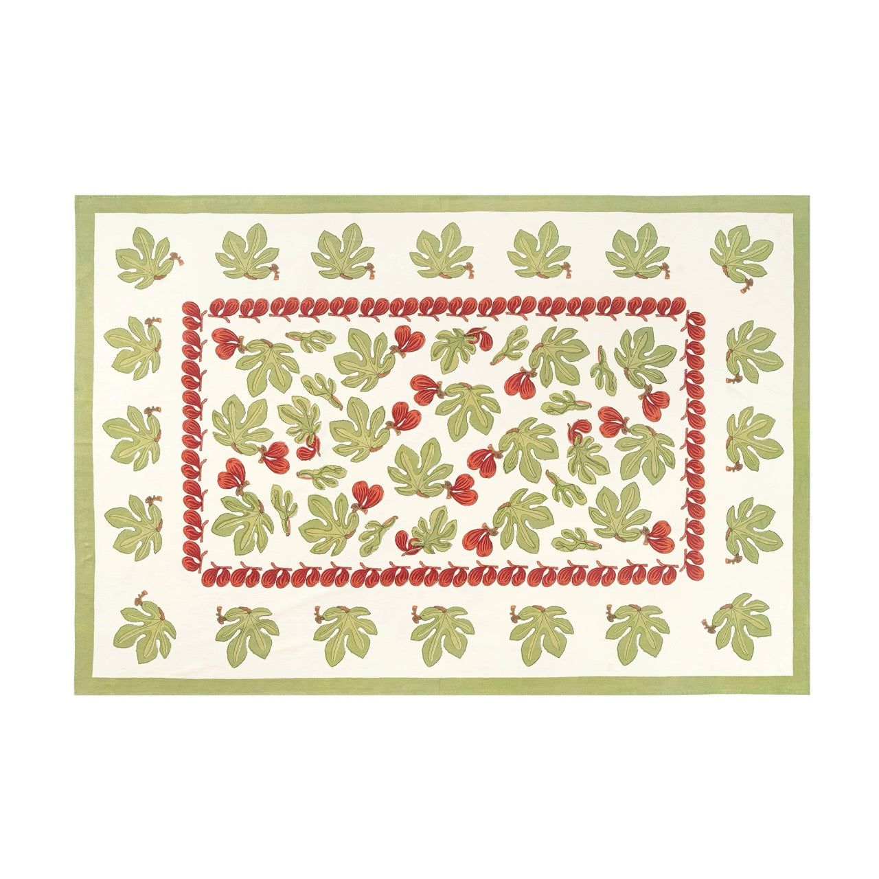French Tablecloths Fig Red & Green-Discontinued