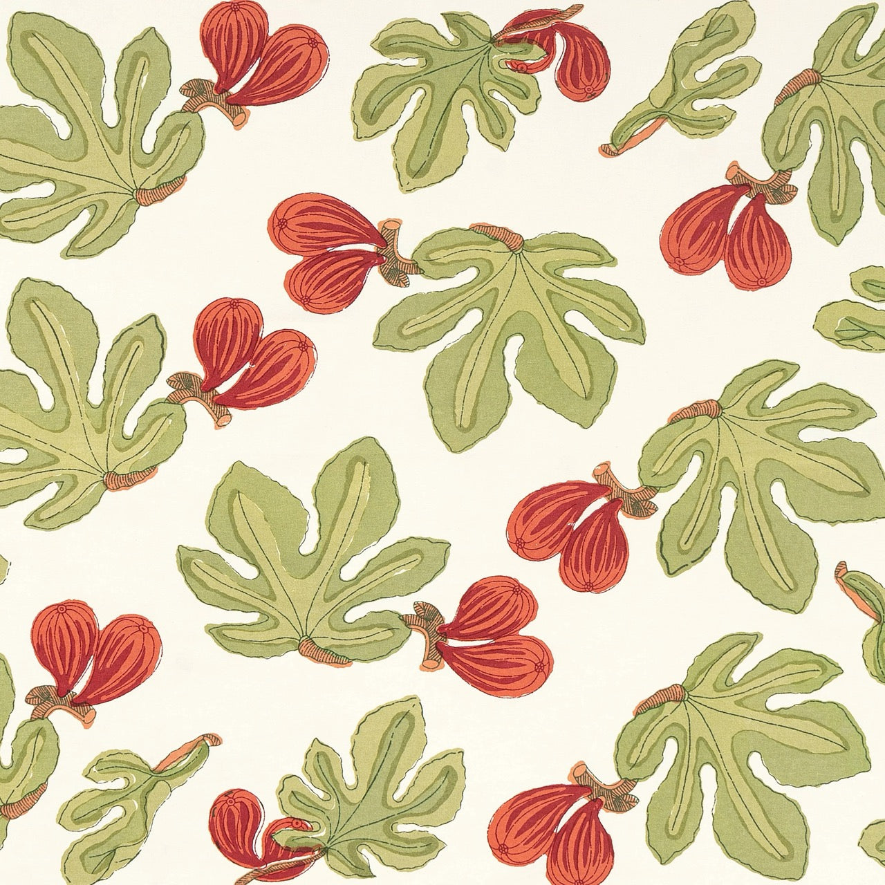 French Tablecloths Fig Red & Green-Discontinued