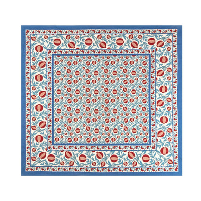 French Tablecloth Grenadine Red & Blue