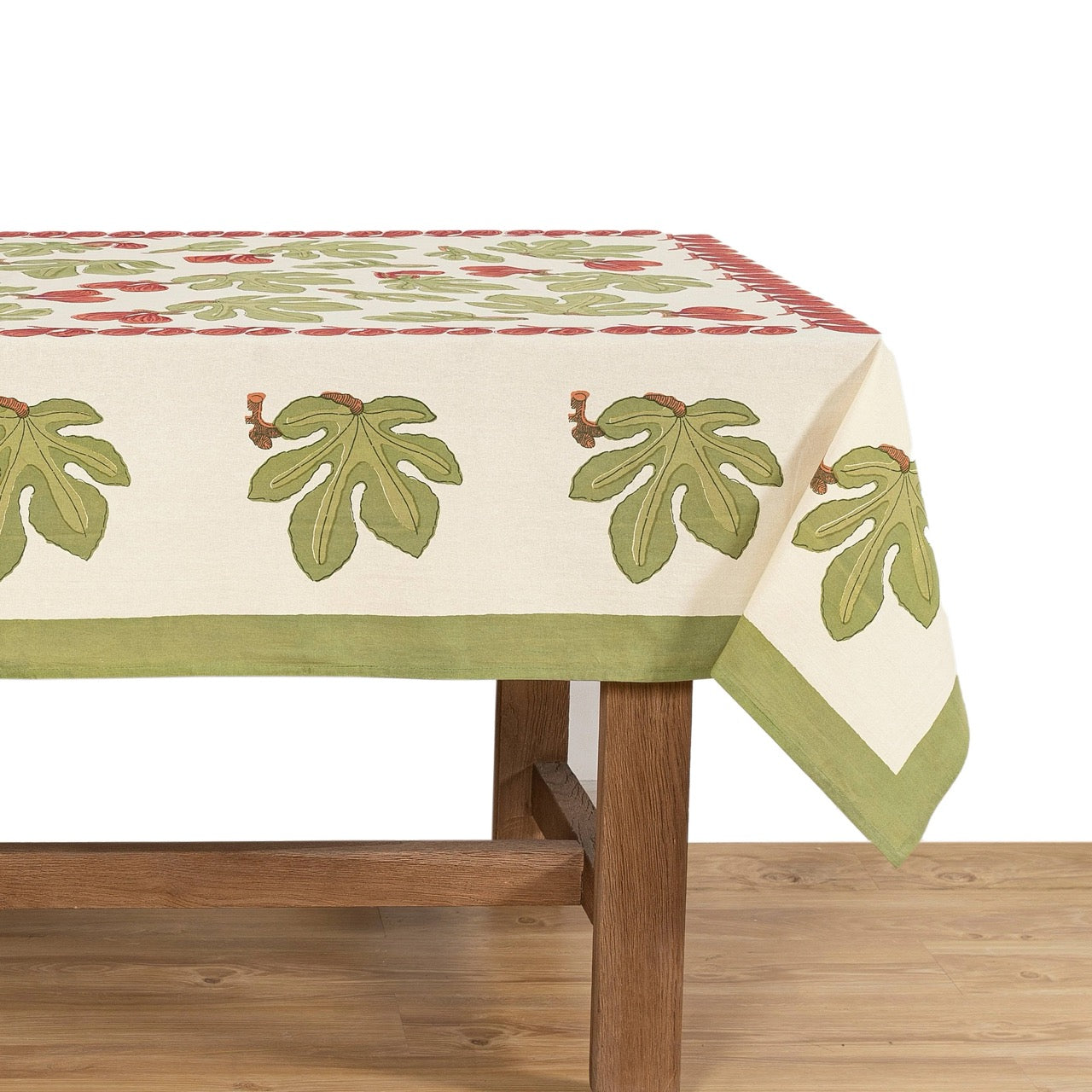 French Tablecloths Fig Red & Green-Discontinued