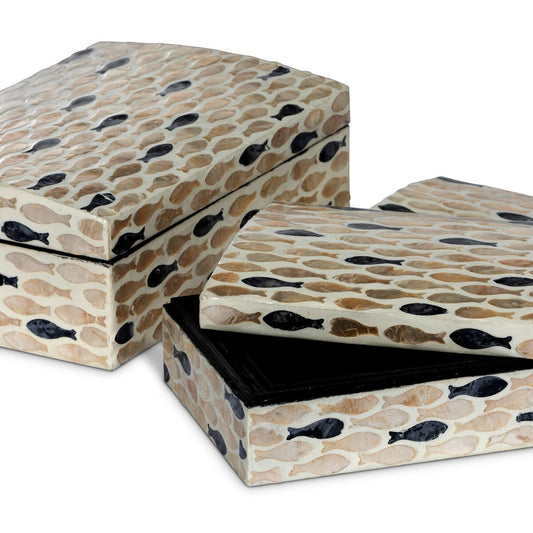 Capraia Coast Decorative Boxes, Set of 3, Nautical