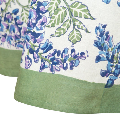 French Tablecloth Wisteria Green & Blue