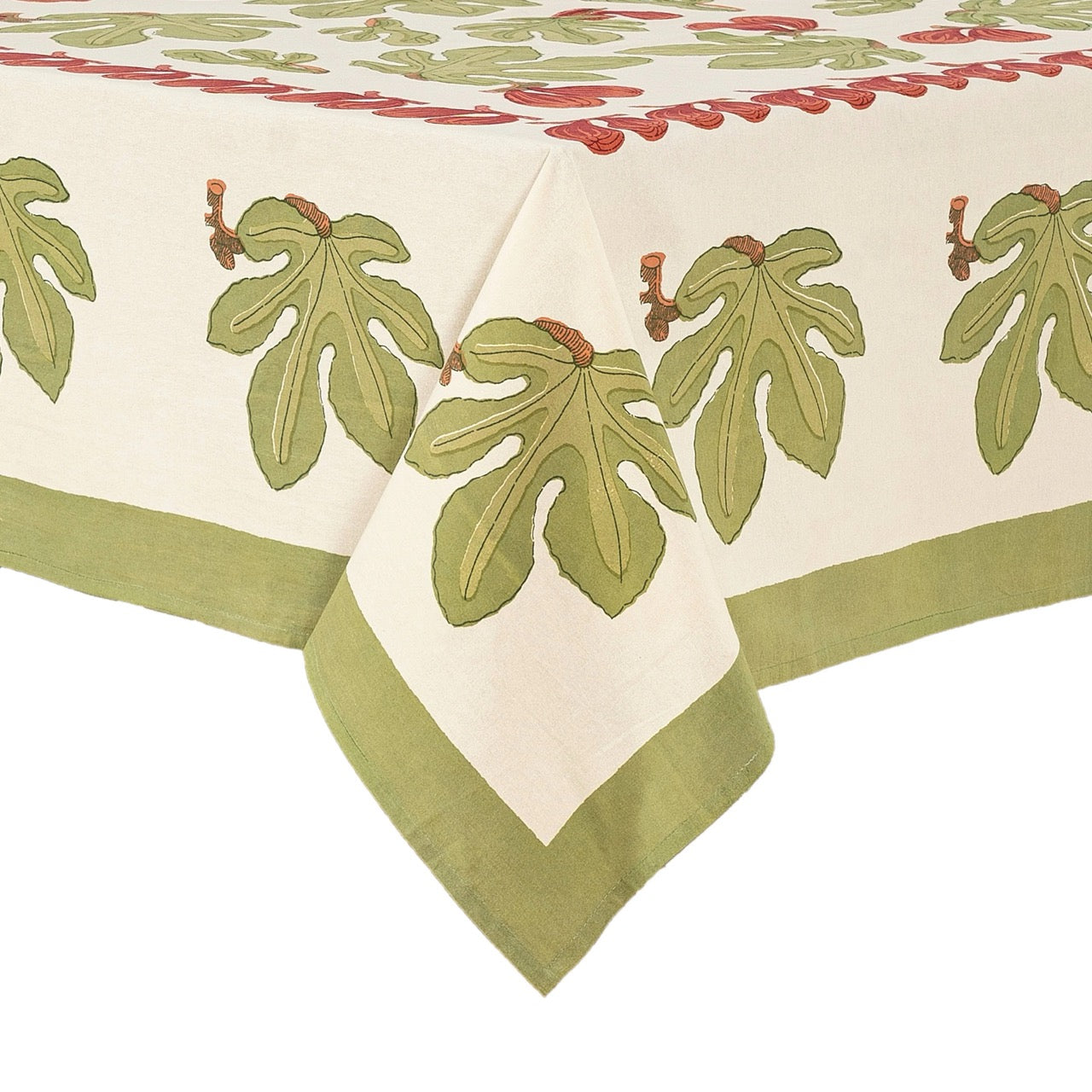 French Tablecloths Fig Red & Green-Discontinued