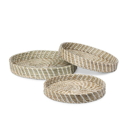 Capraia Coast Round Decorative Trays, Set of 3