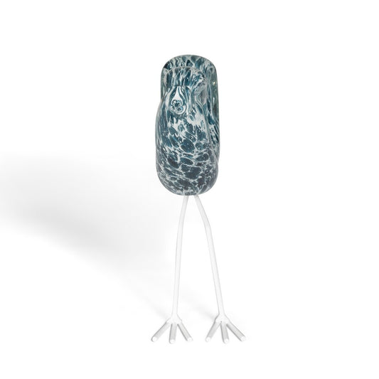 Indigo Glass Bird, Navy Blue, Large