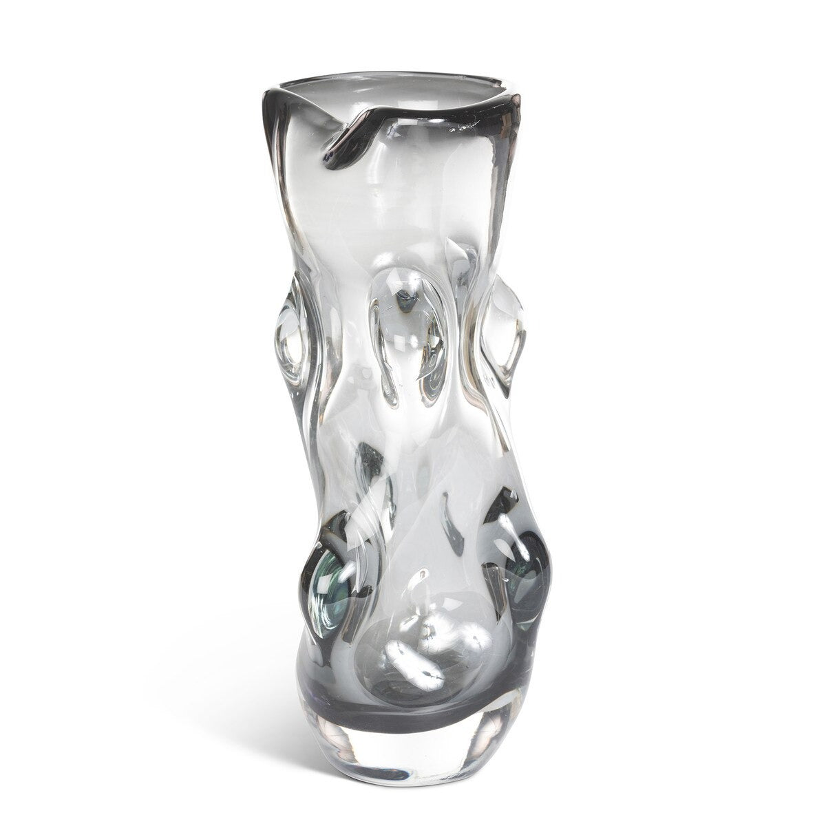 Serenity Glass Vase, Smoke, Large (2-Pack)