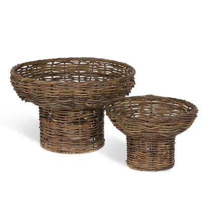Island Palm Decorative Pedestals, Set of 2