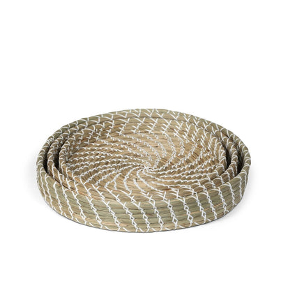 Capraia Coast Round Decorative Trays, Set of 3