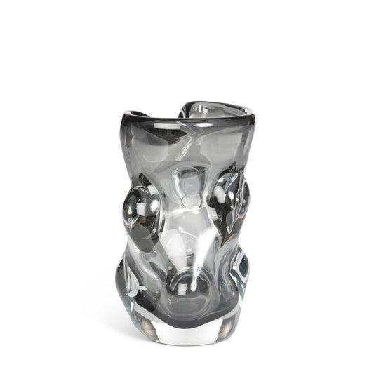 Serenity Glass Vase, Smoke, Small (2-Pack)