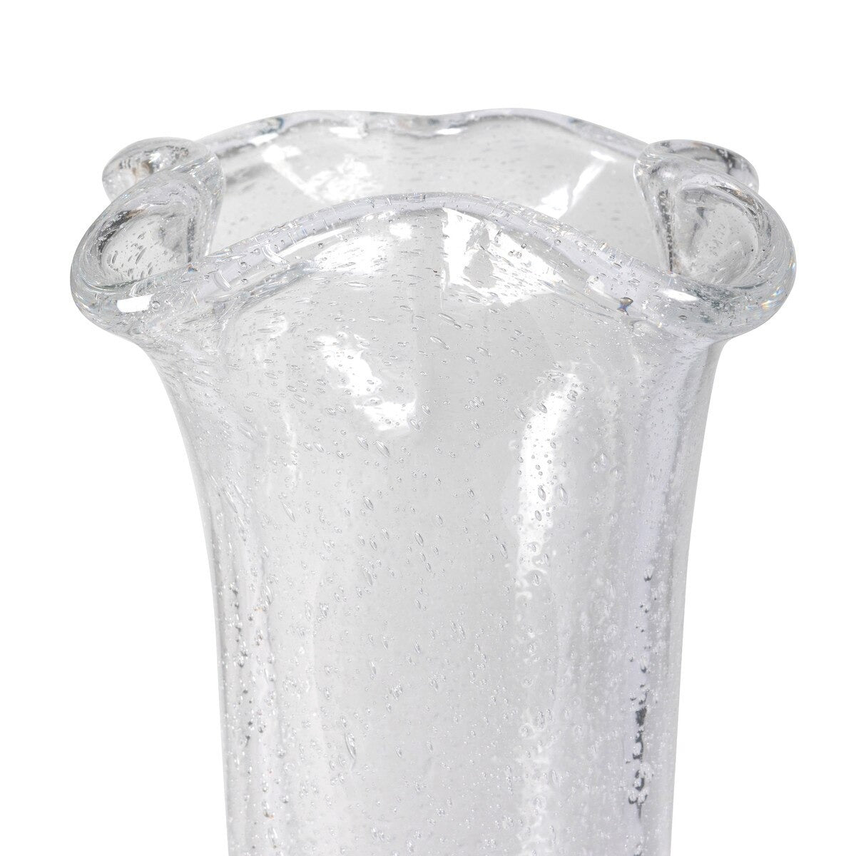 Ruffle Glass Vase, Clear (2-Pack)
