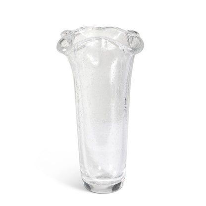 Ruffle Glass Vase, Clear (2-Pack)