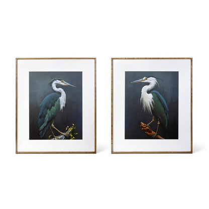 Birds of a Feather Framed Heron Wall Art, 2 Assorted Styles