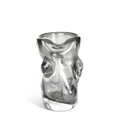 Serenity Glass Vase, Smoke, Small (2-Pack)