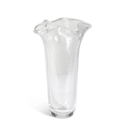 Ruffle Glass Vase, Clear (2-Pack)