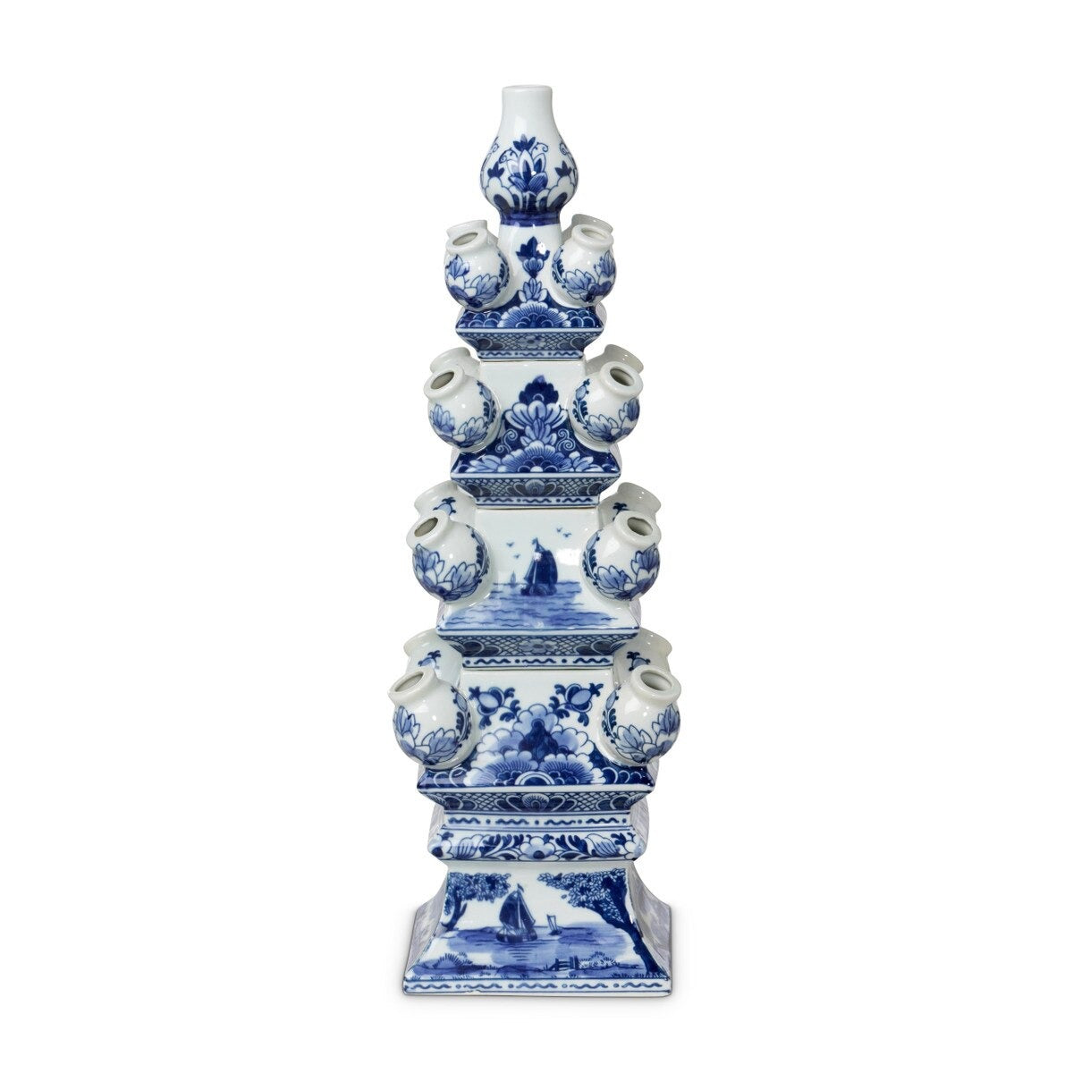 Park Hill Ceramic Chinoiserie Tulip Vase - Thumbnail 2