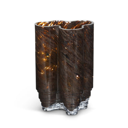 Clover Glass Vase, Tortoise, Large (2-Pack)