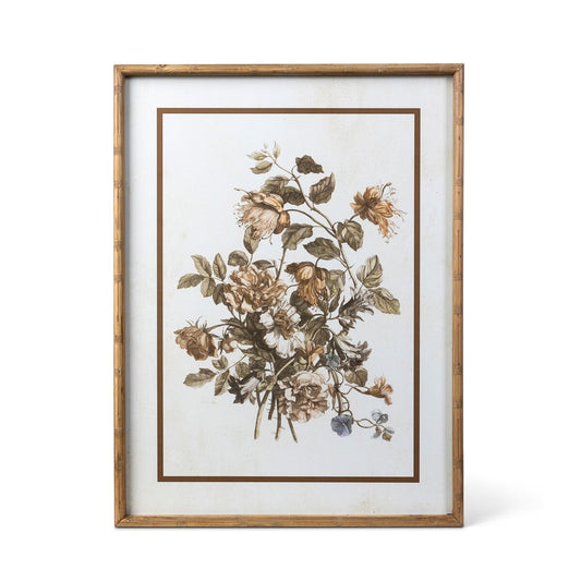 Vintage Floral Framed Wall Art, 2 Assorted Styles