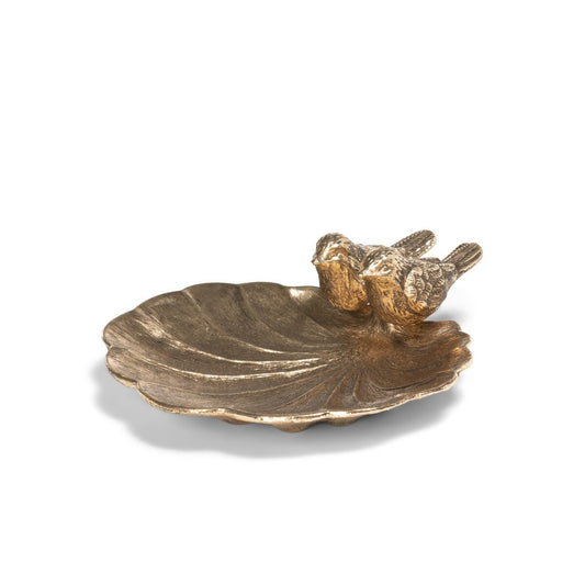 Gilded Perch Pewter Jewelry Dish (4-Pack)