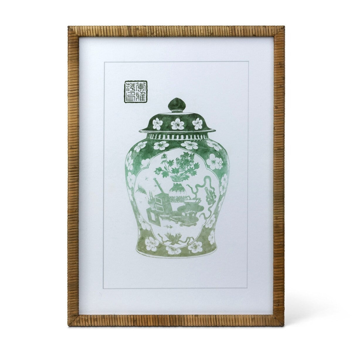 Lotus Framed Ginger Jar Wall Art, 3 Assorted Styles