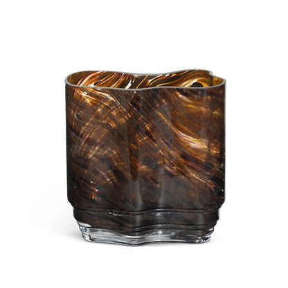 Clover Glass Vase, Tortoise, Small (2-Pack)