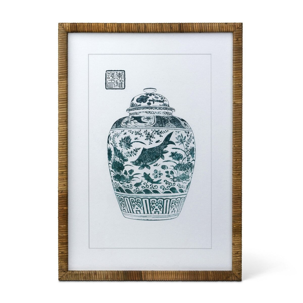 Lotus Framed Ginger Jar Wall Art, 3 Assorted Styles