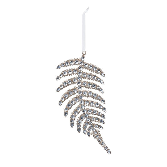 Champagne Gem Fern Frond Ornament (Set of 12)